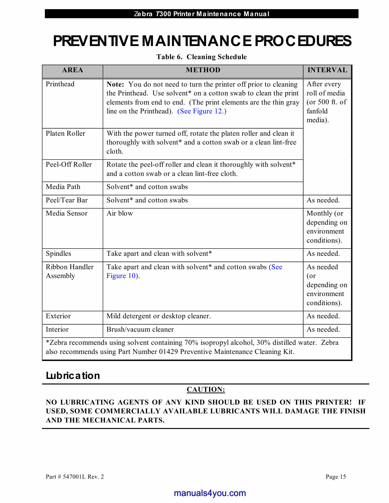 Zebra Label T300 Maintenance Service Manual-2